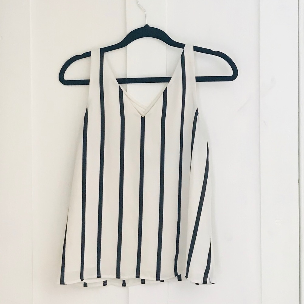 Express Black & White Tank Top